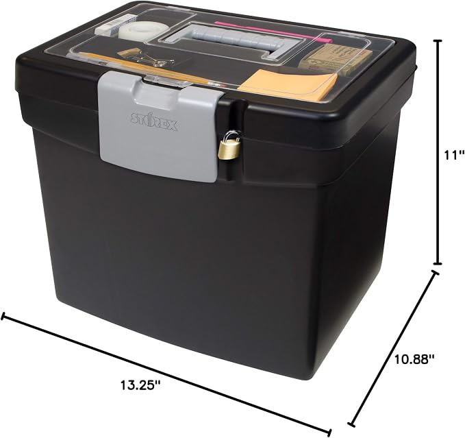 Storex File Storage Box Translucent Storage Lid - Image 10