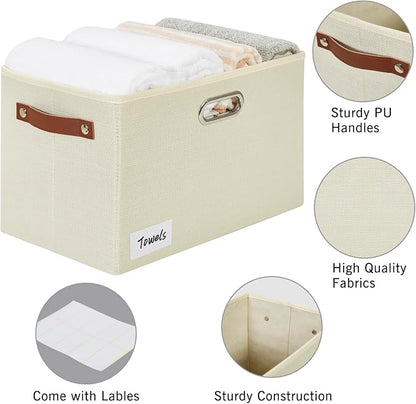 Large 3-Pack Foldable Fabric Storage Bins - Image 3