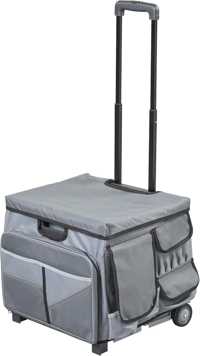 Mobile Utility Cart with Storage Organizer Bag, Rolling Cart, Dark Grey/Grey by Unknown
