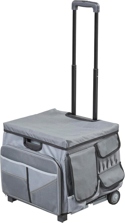 Mobile Utility Cart with Storage Organizer Bag, Rolling Cart, Dark Grey/Grey by Unknown