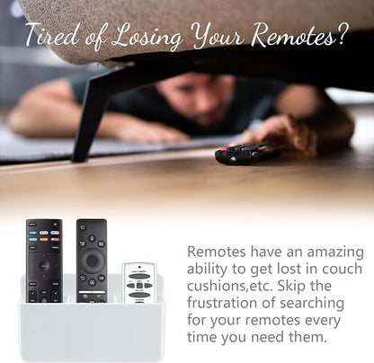 3 Slot Remote Control Holder, TV Remote Holder Wall Pen Storage Accessories - Image 3