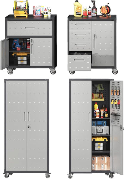 Metal Tool Cabinet, Garage Storage Cabinet System, Wall Cabinet & Locking by VIYET