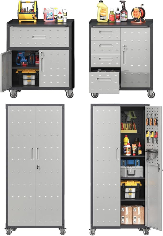 Metal Tool Cabinet, Garage Storage Cabinet System, Wall Cabinet & Locking by VIYET