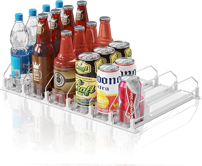 Drink Organizer for Mini Fridge, 12oz 16oz 20oz by LOVEFORBETTERLIFE