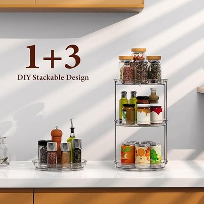 360 Rotating Makeup Organizer – 2 Tier Lazy Susan Turntable Organizer, Spinning - Image 7