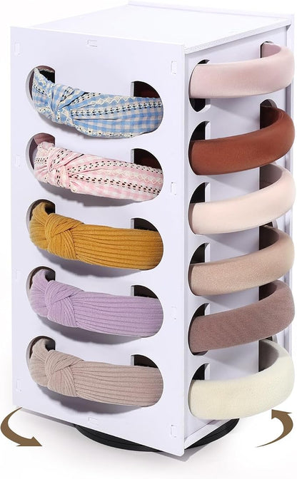 Headband Holder Organizer for Girls, Rotating Headband Storage for Women by AOFLLU
