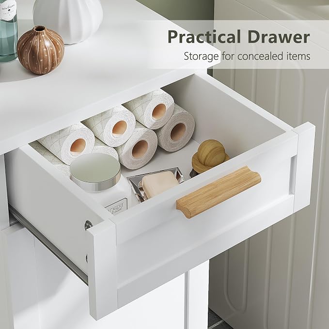 VECELO Tilt Out Laundry Hamper, 1 Drawer and 4 Side Hooks - Image 5