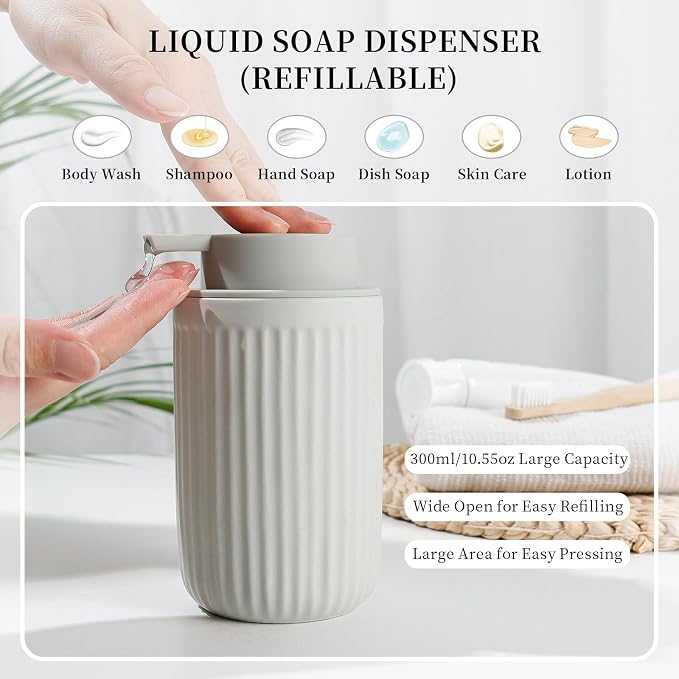 BosilunLife Ceramic Bathroom Accessories Set - Image 4