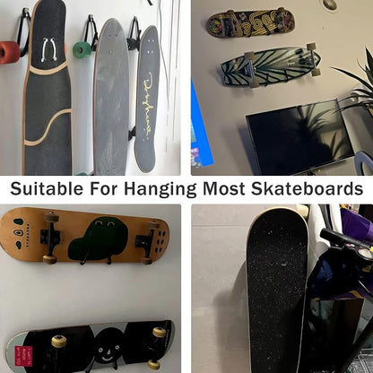 Upgraded Skateboard Wall Mount Skateboard Hanger, Skateboard and Longboard Wall - Image 2