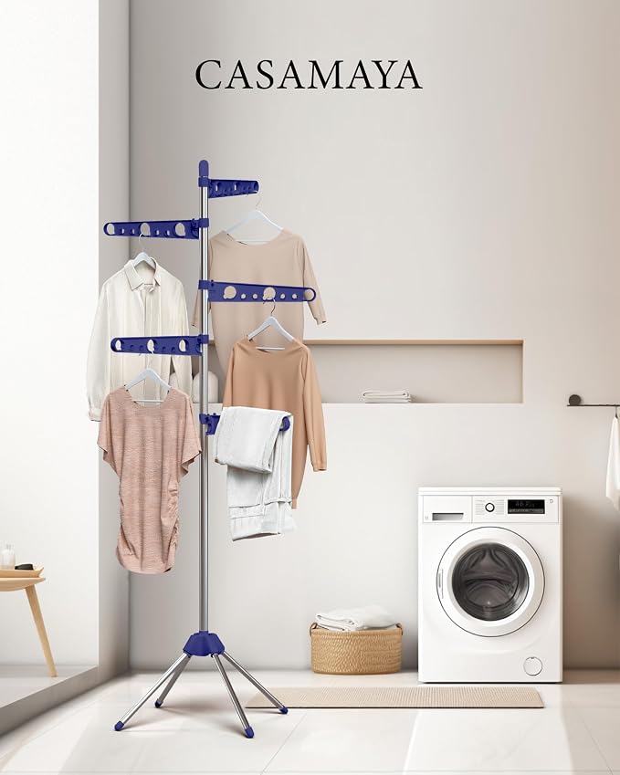 CASAMAYA Clothes Drying Rack Foldable, 70.9 inch Tripod Drying Rack - Image 2