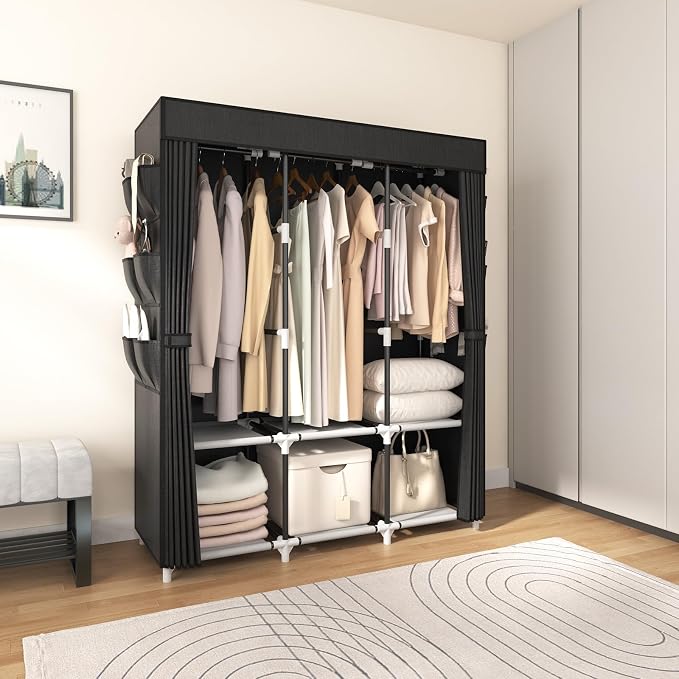 VTRIN Portable Closet for Hanging Clothes 52 Inch Wide Portable Wardrobe Closet - Image 2