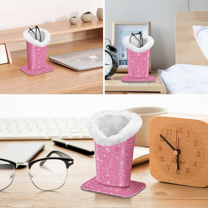 Fintie Plush Lined Eyeglasses Holder, Glasses Stand Case, Anti-scratch Glasses - Image 5