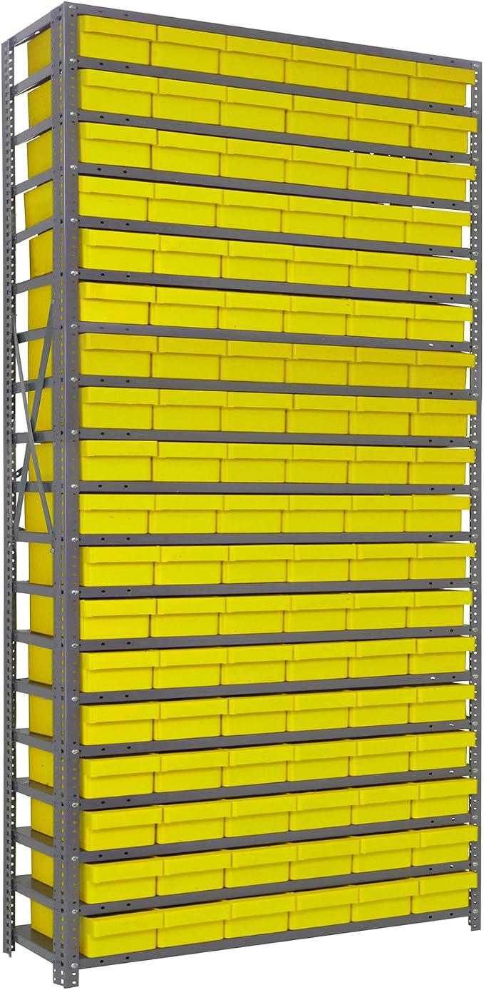 Quantum Storage Systems 1275-401YL Solid Heavy Duty 19 Shelves 108 Super Tuff by QuantumStorageSystems
