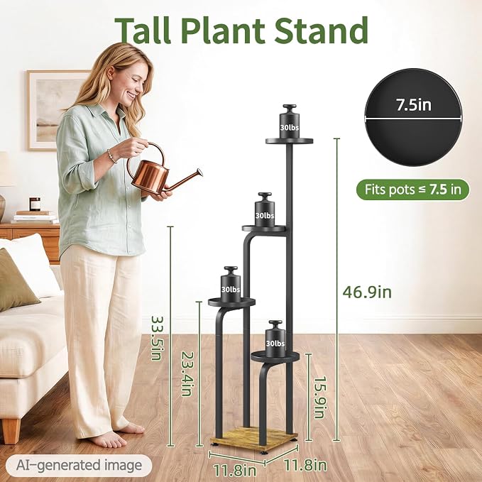 LASZOLA 5 Tiered Plant Stand Tall - Image 3