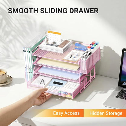OPNICE Desk Organizer, 4-Tier Desktop File Organizer - Image 5