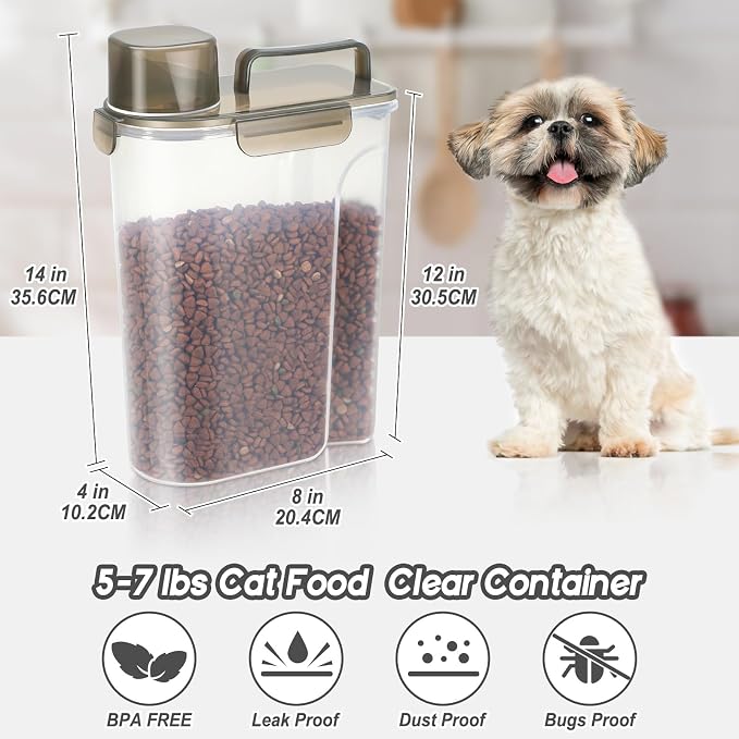 Large Spout Pet Food Storage Container, 10LBS Meter Dispenser - Image 2
