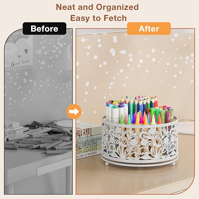 EKNITEY Rotating Mesh Desk Organizer - Image 6