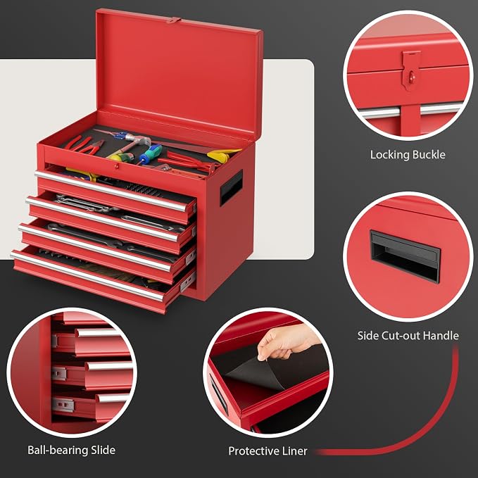 Goplus Tool Chest, 5 Drawers Rolling Tool Cabinet - Image 8