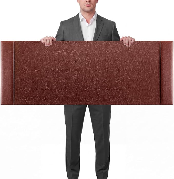 47.2 x 17 Inch Leather Desk Pad Protector by Saysurey
