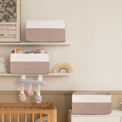 4 Pack Storage Baskets for Organizing, Woven Baskets for Shelves - Image 5