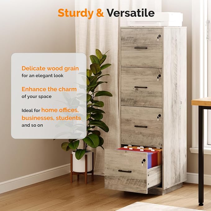 VINGLI 4 Drawer File Cabinet - Image 7