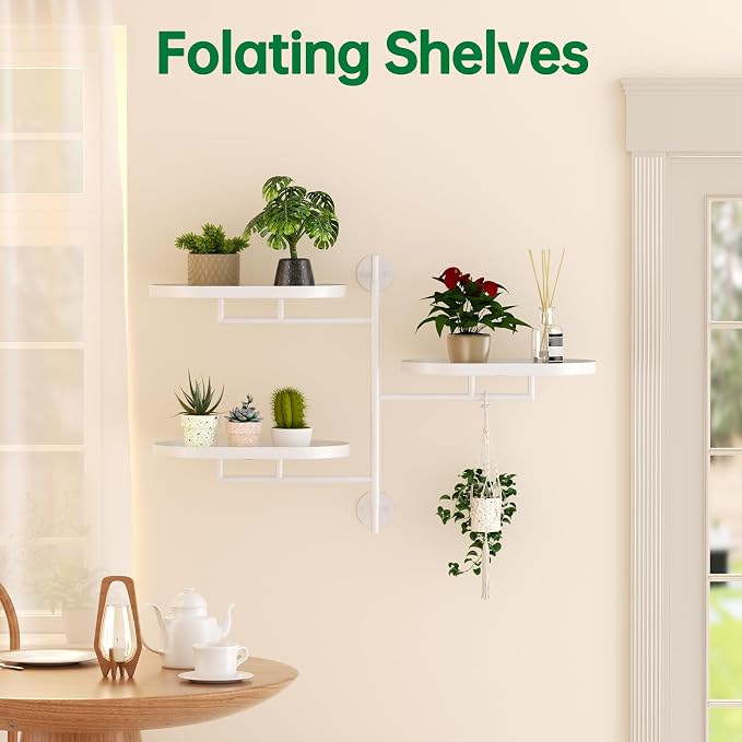 Rotating Window Plant Shelves for Multiple Plants Indoors, 3-tier Metal Corner - Image 7
