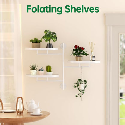 Rotating Window Plant Shelves for Multiple Plants Indoors, 3-tier Metal Corner - Image 7