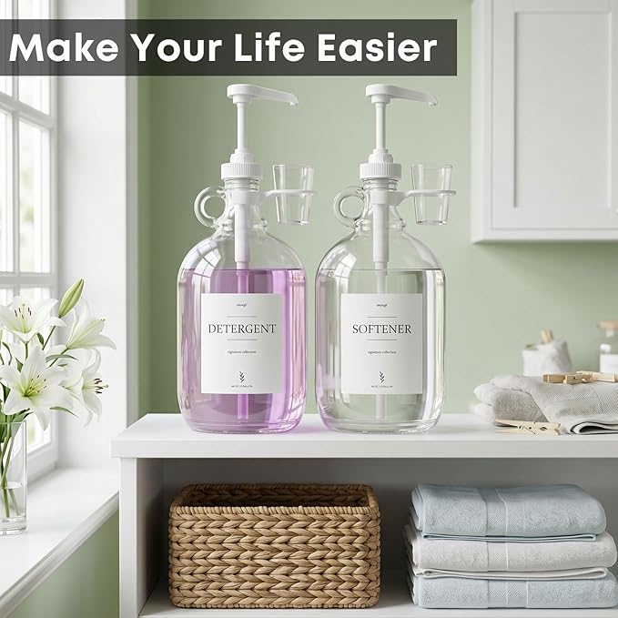 2 Pcs Glass Liquid Laundry Detergent Dispenser - Image 4