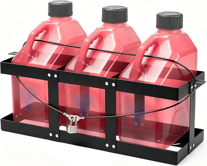 Outus Fuel Jug Holder Container Three 5 Gallon Gas Can Holder Heavy Duty by Outus