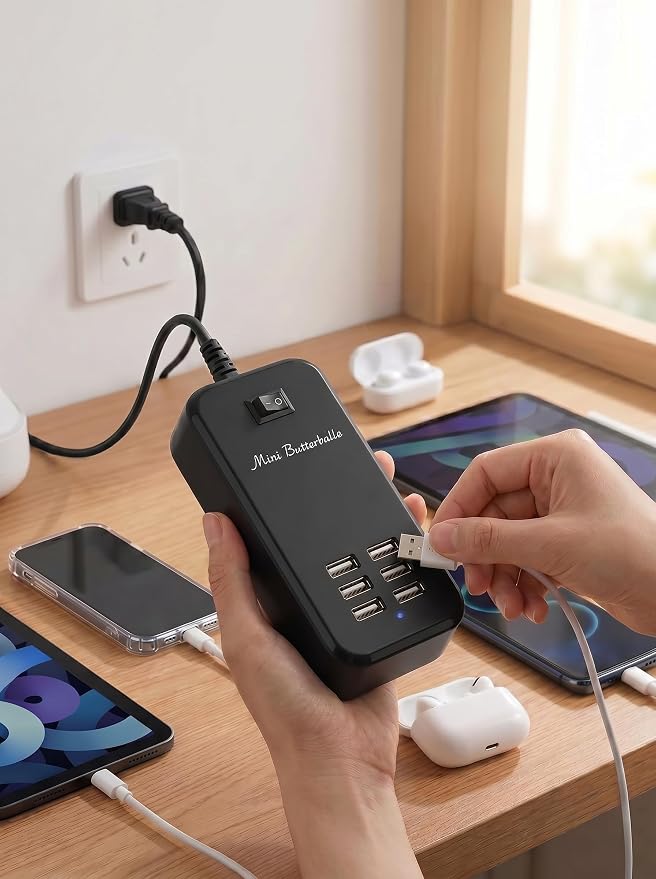 USB Charger Station, 6 Port Desktop Charging Station - Image 4