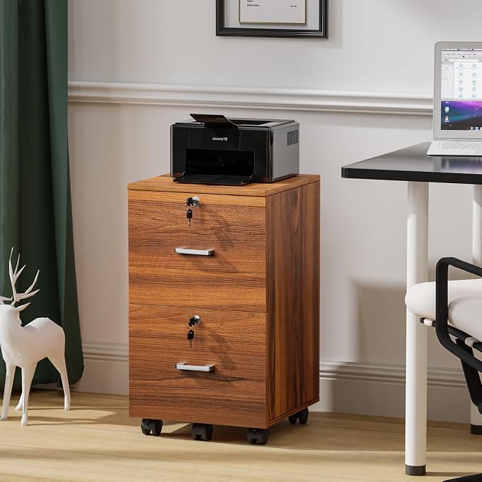 VINGLI 2-Drawer Rolling File Cabinet - Image 2