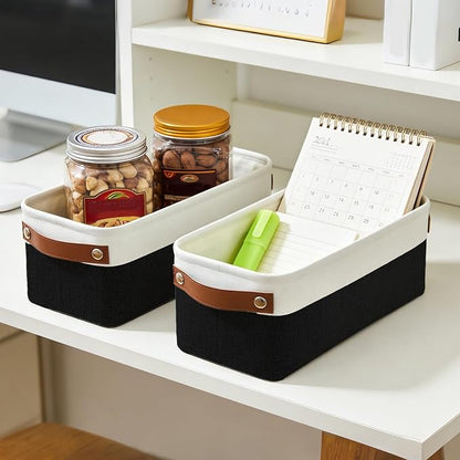 Bagnizer Small Fabric Storage Baskets, Decorative Basket - Image 3