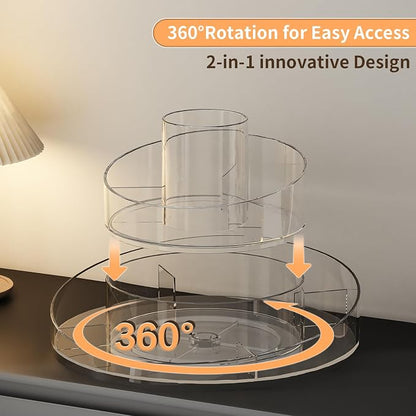 360° Rotating Makeup Organizer - Image 2