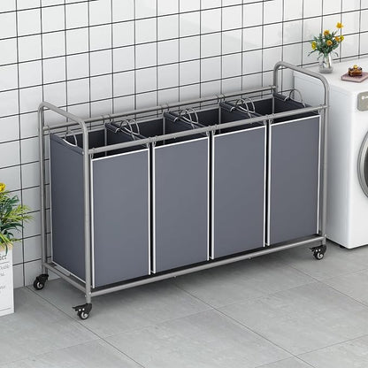 Laundry Sorter 4 Section Hamper Sorter - Image 4