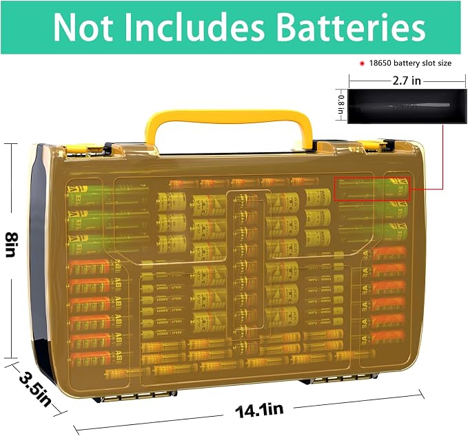 ALCYON Large Capacity 269 Battery Organizer Storage Case - Image 6