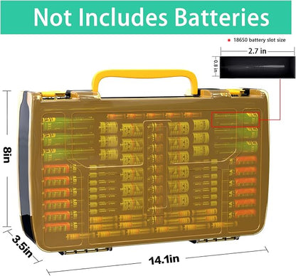 ALCYON Large Capacity 269 Battery Organizer Storage Case - Image 6