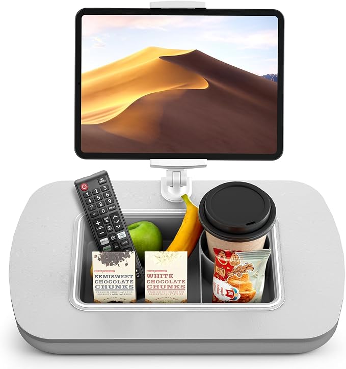 Tablet Stand Pillow with Snack Bowl, iPad Lap Holder - Image 8