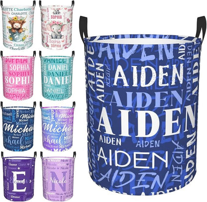 Custom Name Laundry Hamper, Personalized Laundry Baskets by PersonalizedGift