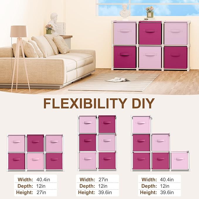 Briwooody 6 Cube Storage Organizer Bins - Image 4