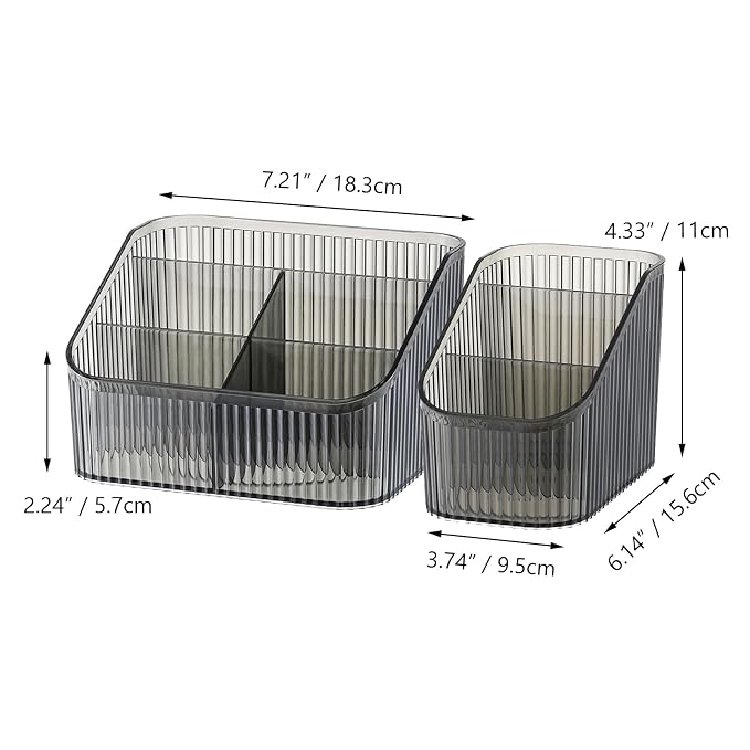 Black Makeup Organizer, Makeup Brush Holder 8 Cups - Image 3
