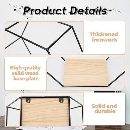 Wall Mounted Hexagonal Floating Shelves Black Set of 5 in Different Sizes - Image 4