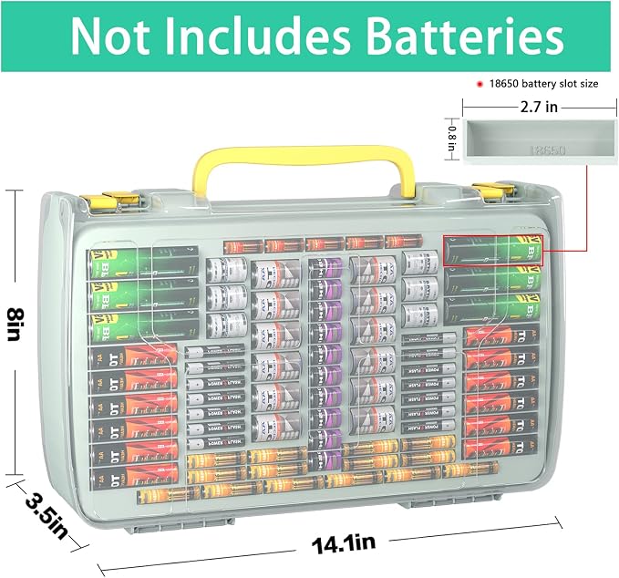 ALCYON Large Capacity 269 Battery Organizer Storage Case - Image 6