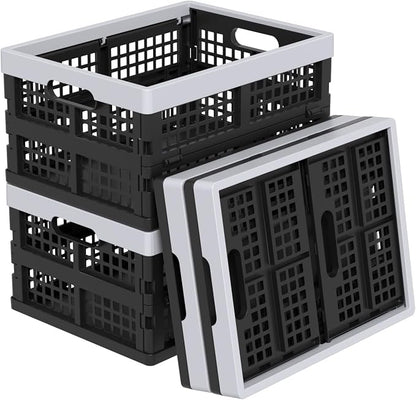 15L Plastic Collapsible Storage Crates, Folding Crates Storage Basket - Image 7