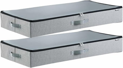 VEVOR Under Bed Storage with Clear Lids, 33.5 x 16.9 x 4.7 Inch, 45L Large by VEVOR
