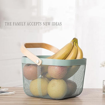 AJIODA Metal Mesh Steel Basket, Storage Organizer Basket Multi-functional - Image 8