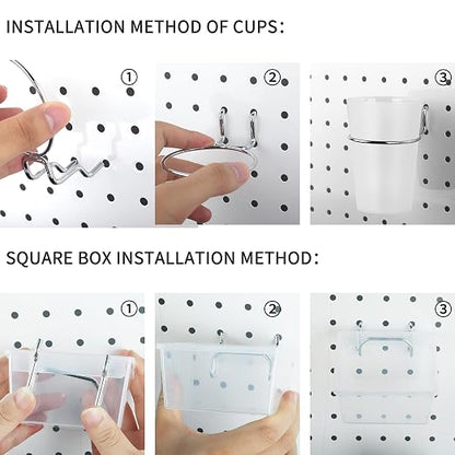 Kuhome 6 Sets Pegboard Bins and Cups - Image 6
