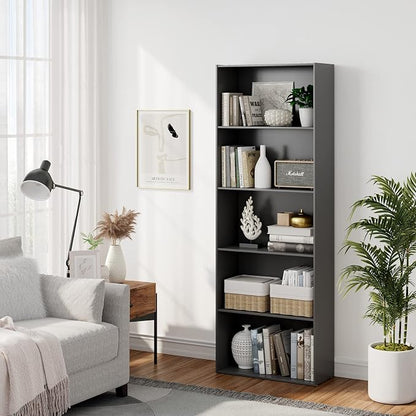 Tangkula 5-Tier Bookcase, 67” Tall Freestanding Bookshelf - Image 2