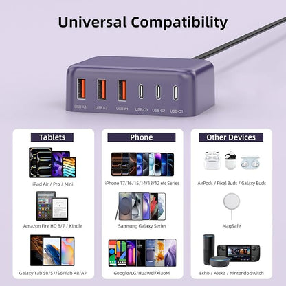 6 in 1 USB Charger, 50% Smaller Charging Station - Image 2