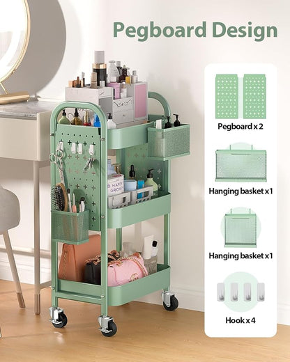 ALVOROG 3 Tier Rolling Cart - Image 2