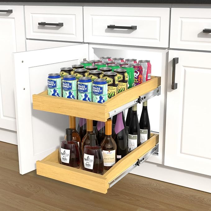 2 Tier Pull Out Cabinet Organizer - Image 7